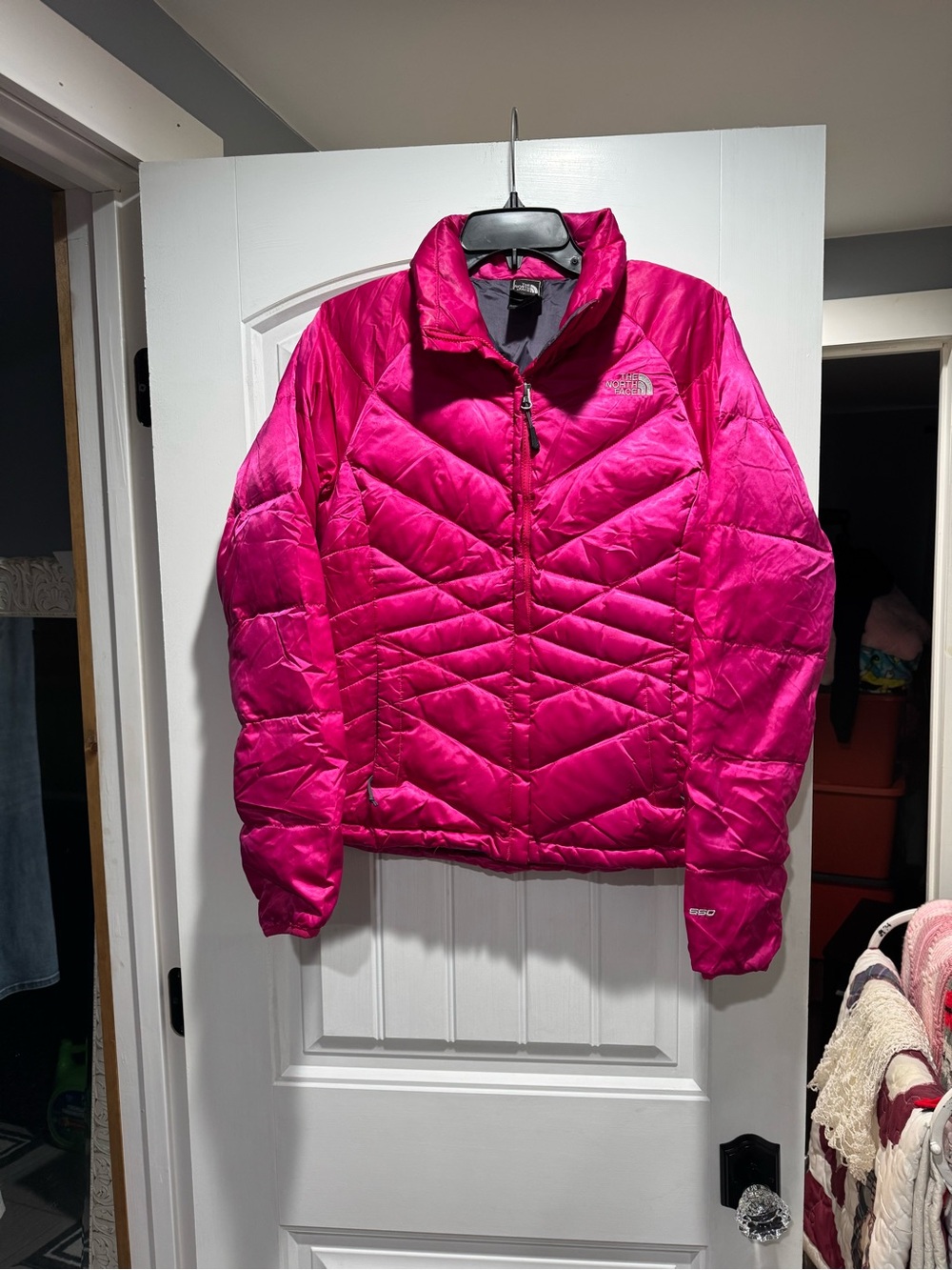 The North Face Hot Pink Puffer Coat